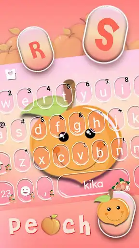Play Orange Peach Face Keyboard Theme as an online game Orange Peach Face Keyboard Theme with UptoPlay