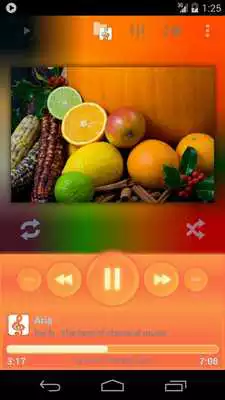 Play OrangeRed Skin for Poweramp