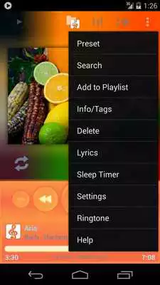 Play OrangeRed Skin for Poweramp