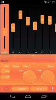 Play OrangeRed Skin for Poweramp