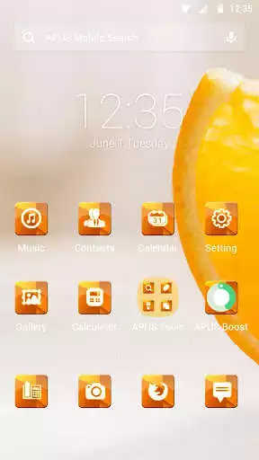 Play Oranges-APUS Launcher theme