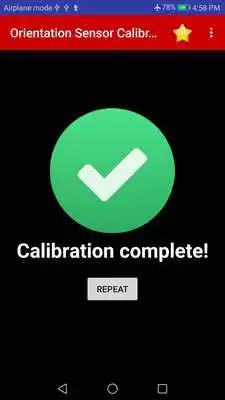 Play Orientation Sensor Calibration