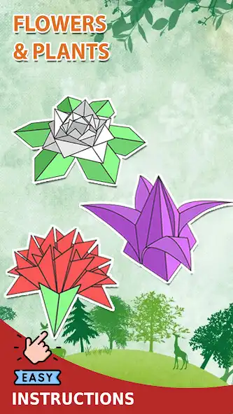 Play Origami : Flower and Plants as an online game Origami : Flower and Plants with UptoPlay