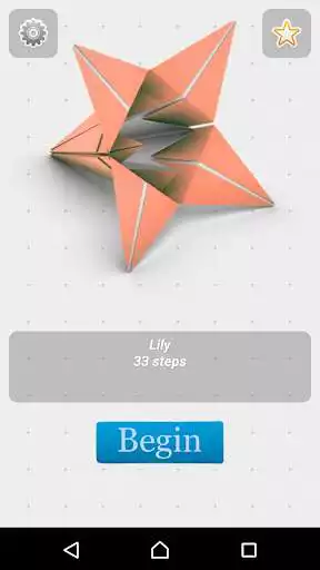 Play Origami Flower Instructions 3D