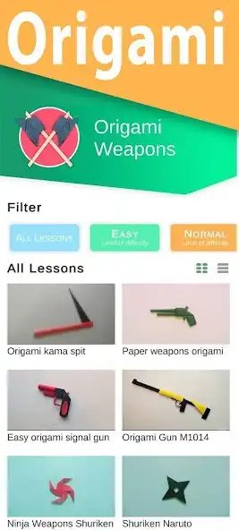 Play Origami Weapons Step By Step  and enjoy Origami Weapons Step By Step with UptoPlay