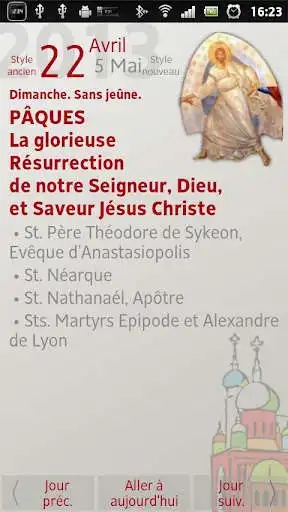 Play Orthodox Calendar in French