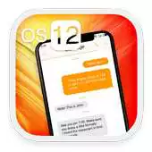 Free play online OS 12 Orange - SMS, MMS Theme, OS color style APK