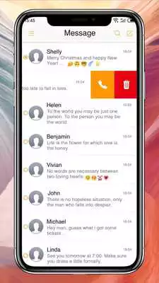 Play OS 12 Orange - SMS, MMS Theme, OS color style