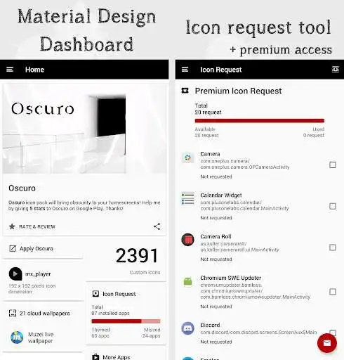Play Oscuro Icon Pack as an online game Oscuro Icon Pack with UptoPlay