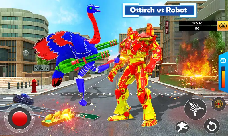 Play Ostrich Air Jet Robot Car Game  and enjoy Ostrich Air Jet Robot Car Game with UptoPlay