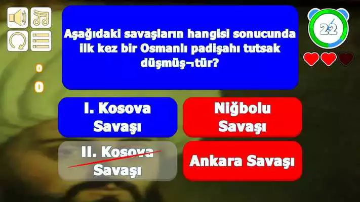 Play Ottoman Empire History Information Contest Game