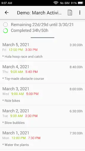 Play Outside Time Tracker as an online game Outside Time Tracker with UptoPlay