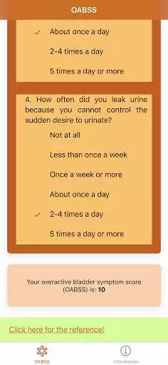 Play Overactive Bladder Symptom Score - Urine Tracker as an online game Overactive Bladder Symptom Score - Urine Tracker with UptoPlay