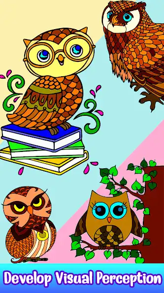 Play Owl Color by Number - Birds Coloring Book Pages as an online game Owl Color by Number - Birds Coloring Book Pages with UptoPlay