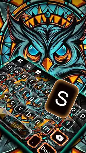 Play Owl Totem Keyboard Background as an online game Owl Totem Keyboard Background with UptoPlay