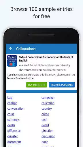 Play Oxford Collocations Dictionary  and enjoy Oxford Collocations Dictionary with UptoPlay