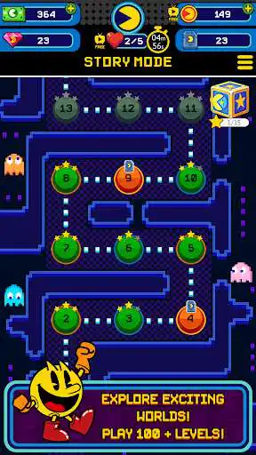 Play PAC-MAN as an online game PAC-MAN with UptoPlay