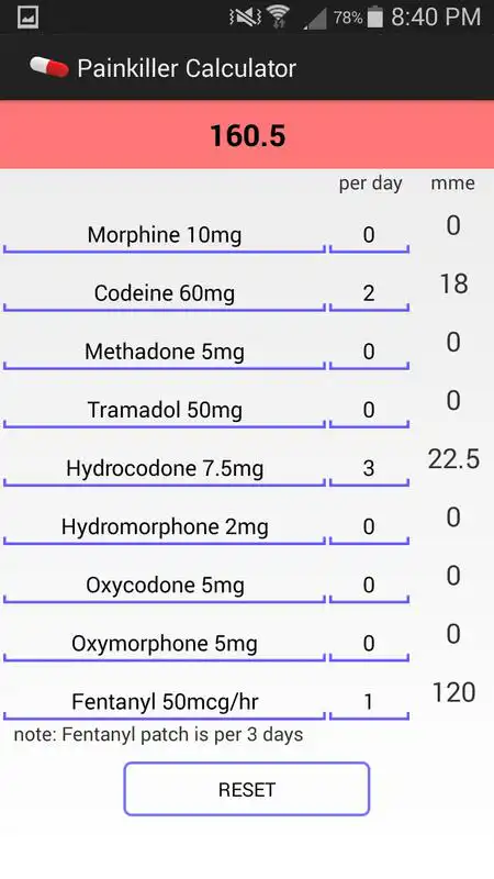 Play Painkiller Calculator