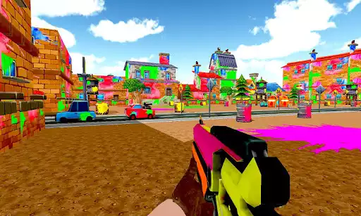 Play PaintBall Shooting Arena 3D: Paint shooter Gun as an online game PaintBall Shooting Arena 3D: Paint shooter Gun with UptoPlay
