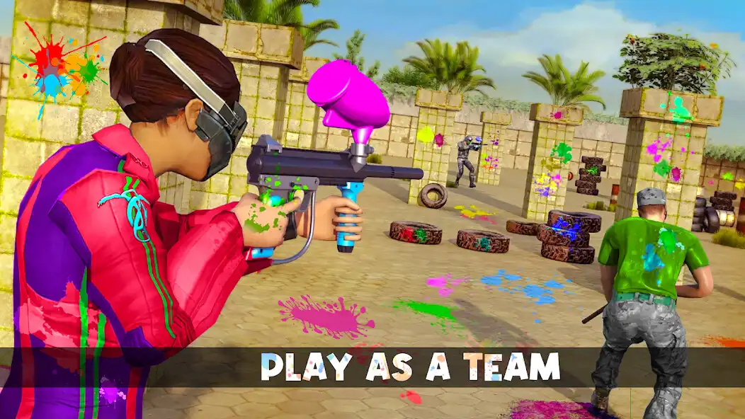 Play Paintball Shooting Game:3D War as an online game Paintball Shooting Game:3D War with UptoPlay