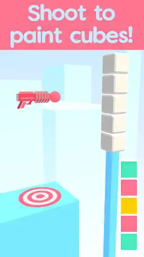 Play Paint Gun 3D - cube pile stack  and enjoy Paint Gun 3D - cube pile stack with UptoPlay