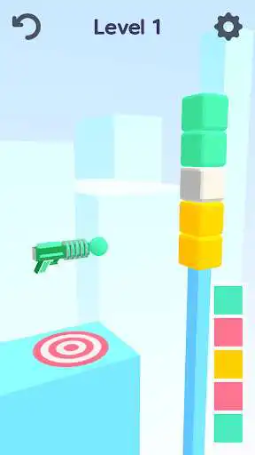 Play Paint Gun 3D - cube pile stack as an online game Paint Gun 3D - cube pile stack with UptoPlay