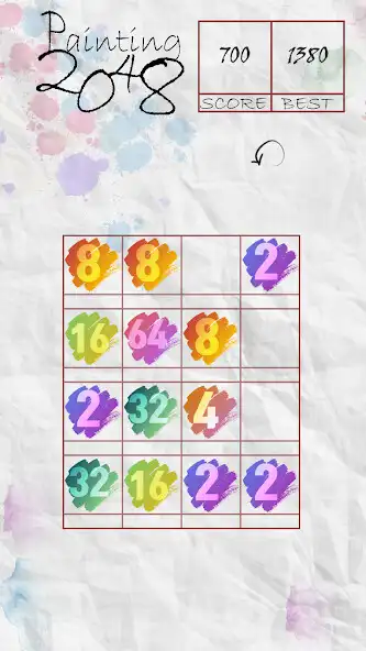 Play Painting 2048 as an online game Painting 2048 with UptoPlay