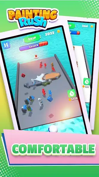 Play Painting Rush - Stickman Match as an online game Painting Rush - Stickman Match with UptoPlay