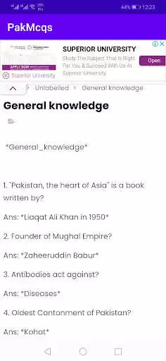 Play Pak Mcqs - Most Important Mcqs as an online game Pak Mcqs - Most Important Mcqs with UptoPlay