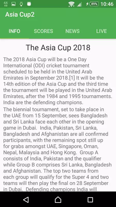 Play Pak vs Aus 2018 Live