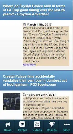 Play Palace Football News as an online game Palace Football News with UptoPlay