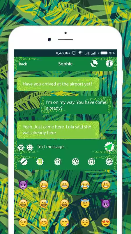 Play Palm Leaf Message SMS Theme 2018