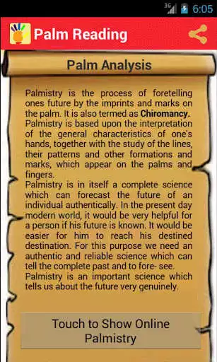 Play palm reading  and enjoy palm reading with UptoPlay