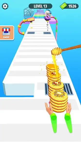 Play Pancake Stack Run: Stack Games as an online game Pancake Stack Run: Stack Games with UptoPlay