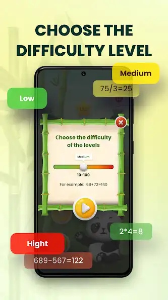 Play Panda Math for Kids as an online game Panda Math for Kids with UptoPlay