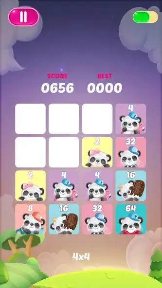 Play Panda Merge Block 4096 Puzzle as an online game Panda Merge Block 4096 Puzzle with UptoPlay
