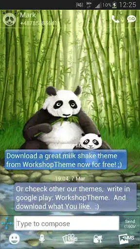 Play Panda Theme GO SMS Pro as an online game Panda Theme GO SMS Pro with UptoPlay