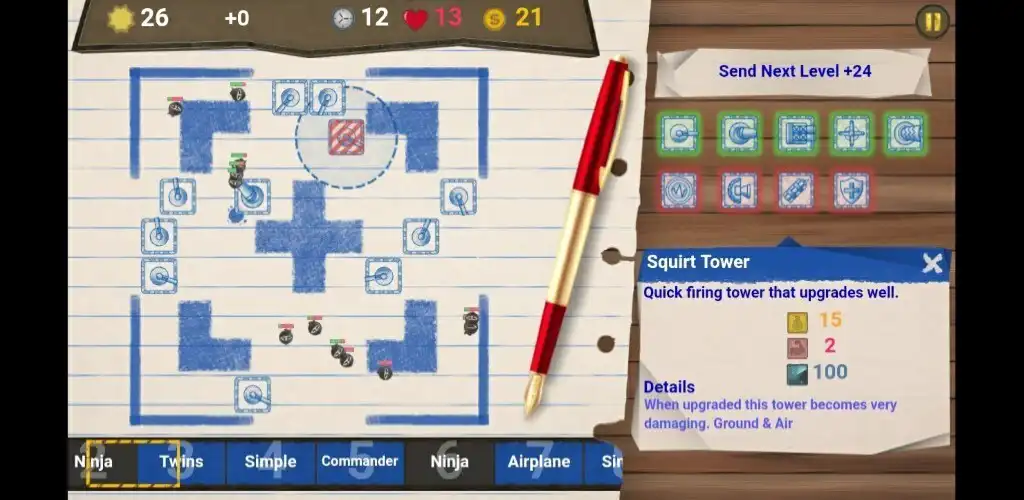 Play Paper Tower Defence as an online game Paper Tower Defence with UptoPlay