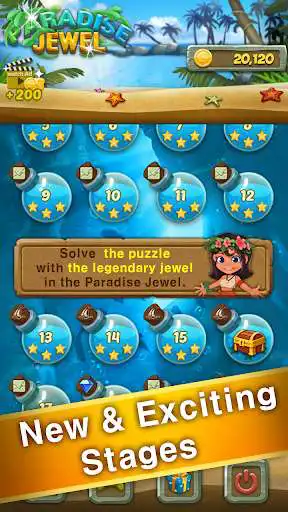 Play Paradise Jewel: Match 3 Puzzle as an online game Paradise Jewel: Match 3 Puzzle with UptoPlay