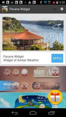 Play Parana weather widget/clock