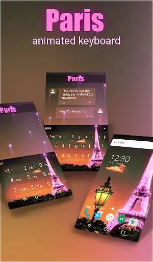 Play Paris Animated Keyboard + Live Wallpaper