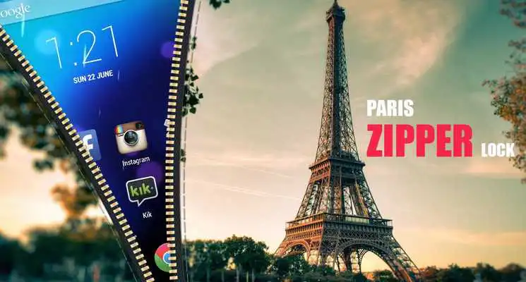 Play Paris Background Zipper Lock