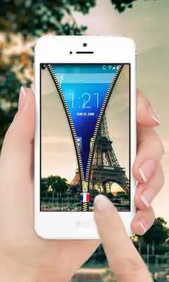 Play Paris Background Zipper Lock