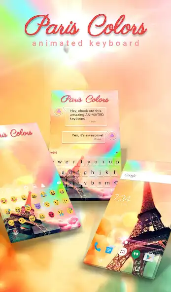 Play Paris Colors Animated Keyboard + Live Wallpaper  and enjoy Paris Colors Animated Keyboard + Live Wallpaper with UptoPlay