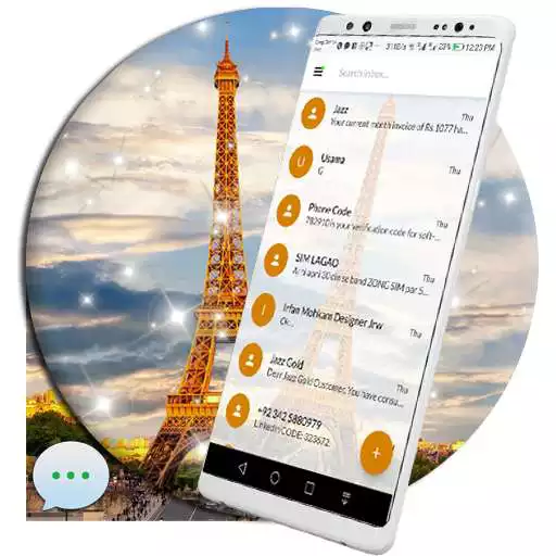 Free play online Paris SMS Theme APK