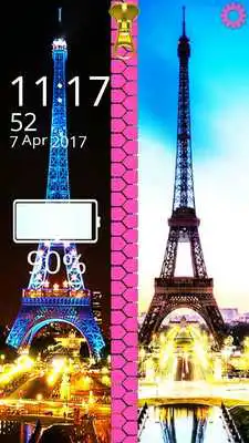 Play Paris Zipper Lockscreen GO