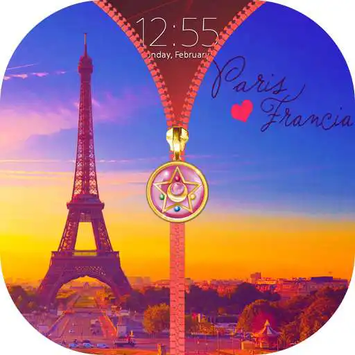 Free play online Paris Zipper Lock Screen APK