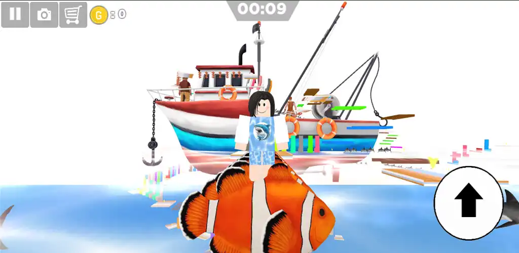 Play Parkour Fish and Shark on sea as an online game Parkour Fish and Shark on sea with UptoPlay