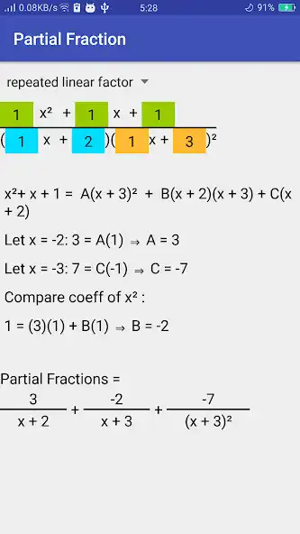 Play Partial Fractions as an online game Partial Fractions with UptoPlay
