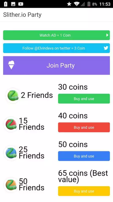 Play Party for Slither.io - Friends